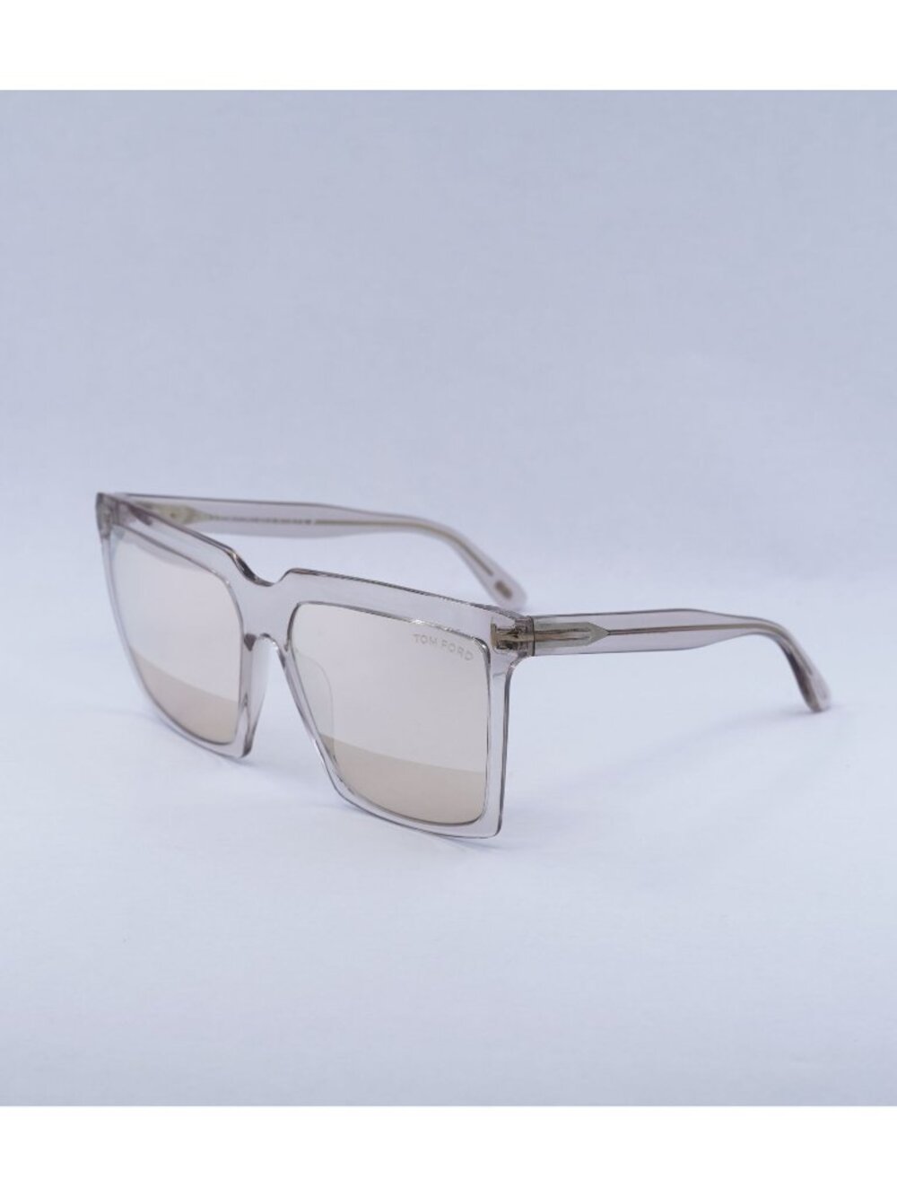 Tom Ford Sabrina FT0764 20Z Sunglasses Sand Square Frame,  Mirror Lenses